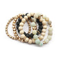 Fashion Ball Bead Metal Bracelet Set