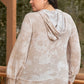 Plus Tie-dye Long Sleeve Hoodie