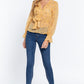 Ruffle Slv Peplum Print Woven Top