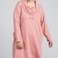 Turtleneck Hidden Pocket Long Sleeve Maxi Dress