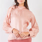 El Mirage Chiffon Bishop Sleeve Tie-neck Blouse Top