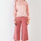 El Mirage Chiffon Bishop Sleeve Tie-neck Blouse Top