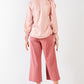 El Mirage Chiffon Bishop Sleeve Tie-neck Blouse Top