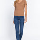 Short Sleeve V-neck Rib Top
