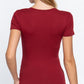 Short Sleeve V-neck Rib Top