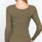Long Slv V-neck Knotted Sweater