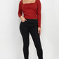 Shirred Square Neck Top