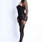 Mesh Crop Jumpsuit Set