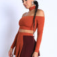 Choker Off-shoulder Top Set