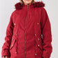 Plus Size Vegan Fur Double-sided Cotton Twill Parka & Puffer Jacket