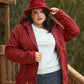 Plus Size Vegan Fur Double-sided Cotton Twill Parka & Puffer Jacket