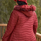 Plus Size Vegan Fur Double-sided Cotton Twill Parka & Puffer Jacket
