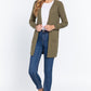 Raglan Slv Open Sweater Cardigan