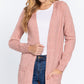 Raglan Slv Open Sweater Cardigan