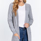 Raglan Slv Open Sweater Cardigan