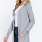 Raglan Slv Open Sweater Cardigan