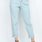 Double Button High-waisted Jeans