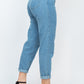 Double Button High-waisted Jeans