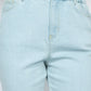 Double Button High-waisted Jeans