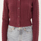 Buttoned Cable Knit Cardigan Long Sleeve Sweater