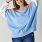 Plus Round Neck Multicolored Oversized Sweater
