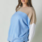 Plus Round Neck Multicolored Oversized Sweater