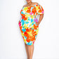 Flower Print Off The Shoulder Dress