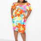 Flower Print Off The Shoulder Dress