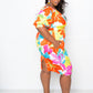 Flower Print Off The Shoulder Dress
