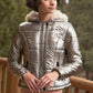 Long Sleeve Fuzzy Faux Fur Hood Padded Jacket