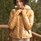 Long Sleeve Fuzzy Faux Fur Hood Padded Jacket