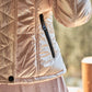 Long Sleeve Fuzzy Faux Fur Hood Padded Jacket