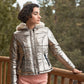 Long Sleeve Fuzzy Faux Fur Hood Padded Jacket