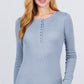 Long Slv Henley Thermal Top