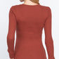 Long Slv Henley Thermal Top