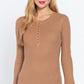 Long Slv Henley Thermal Top