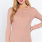 Long Slv Henley Thermal Top