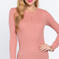Long Slv Henley Thermal Top