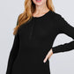Long Slv Henley Thermal Top