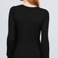 Long Slv Henley Thermal Top
