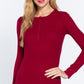 Long Slv Henley Thermal Top