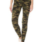 Long Yoga Style Banded Lined Tie Dye Printed Knit Legging With High Waist
