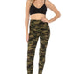 Long Yoga Style Banded Lined Tie Dye Printed Knit Legging With High Waist
