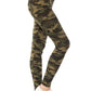 Long Yoga Style Banded Lined Tie Dye Printed Knit Legging With High Waist