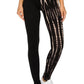 Spliced 5-inch Long Yoga Style Banded Lined Knit Legging With High Waist