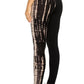 Spliced 5-inch Long Yoga Style Banded Lined Knit Legging With High Waist