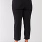 Plus Black High-waisted Classic Pegged Pants