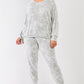 Plus Tie-dye Bleached Effect High Waist Comfy Jogger Pants