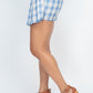 Plaid Pleated Mini Skorts