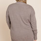 Plus Size Solid V Neck Buttery Soft High Quality High Low Two Tone Sweater